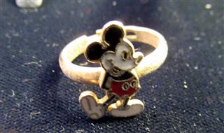 VINTAGE LOT OF WALT DISNEY MICKEY MOUSE WATCHES, EARRIINGS & FIGURE 